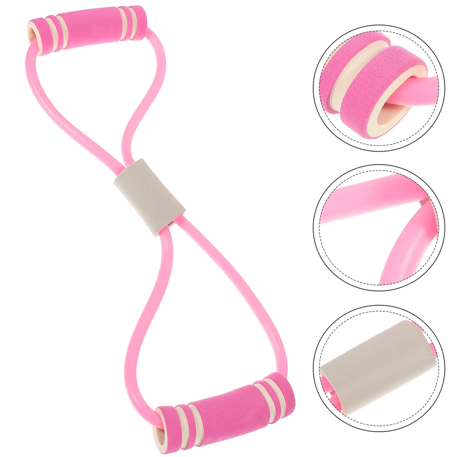 Flat Latex Elastic Resistance Band for Resistance Training Pilates and Physical Therapy (Pink) resistance bands set