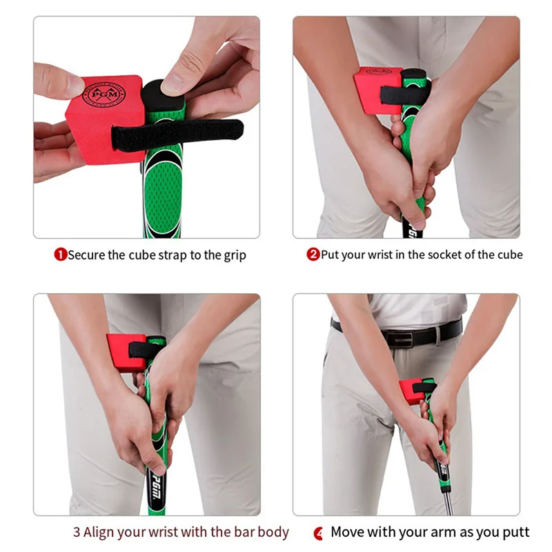 PGM Golf Putting Cube Wrist Fixer EVA Sponge Assist Practice Kit Auxiliary Trainer Beginner Supplies Posture Corrector