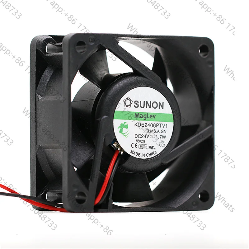 Tool PartsNew original KDE2406PTV1 6025 6CM 24V 1.7W two-wire inverter cooling fan
