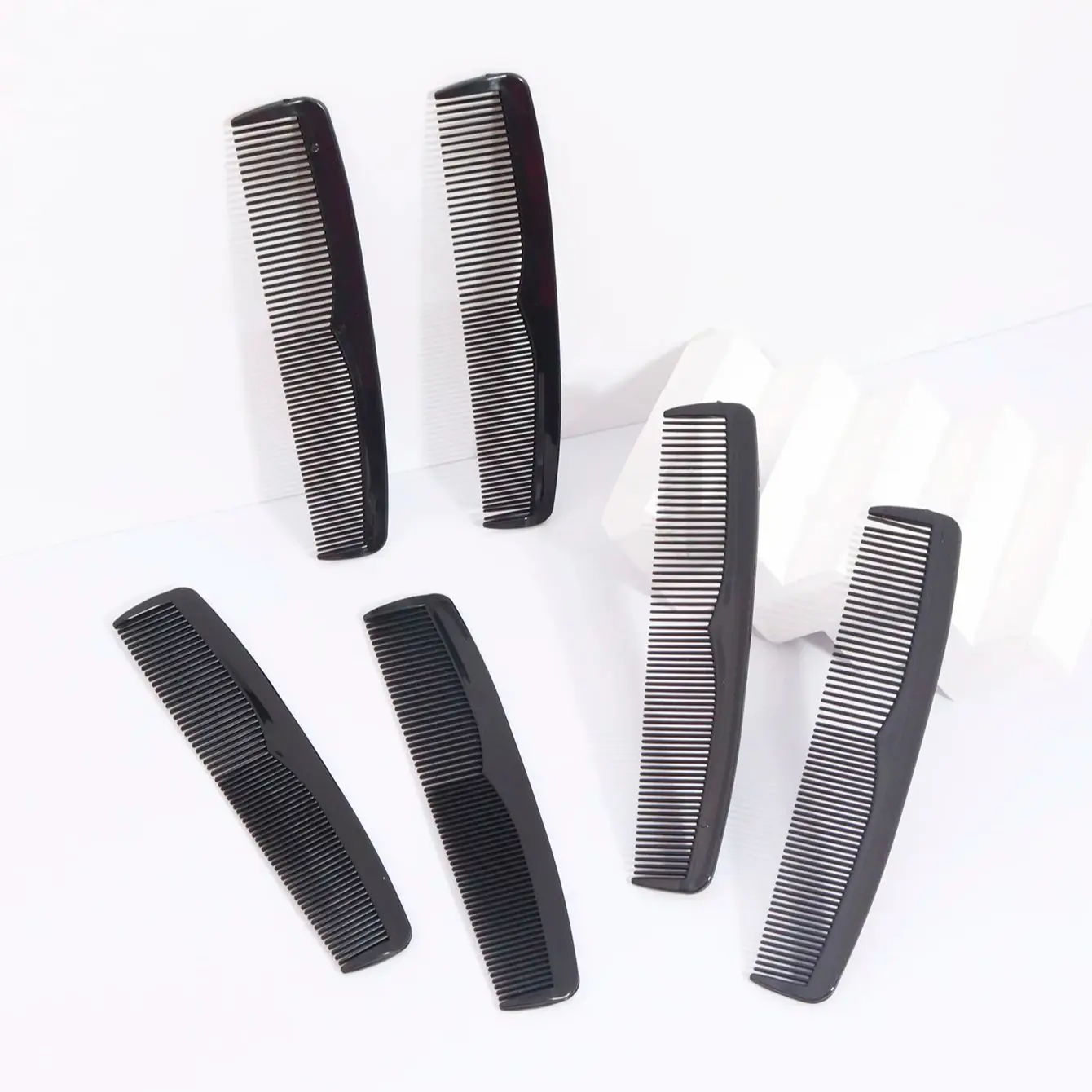 Pentes de cabelo antiestáticos, 6 peças, mini escova de cabelo dupla face, pente pro, barbeiro, ferramentas de estilo para acessórios de cabelo