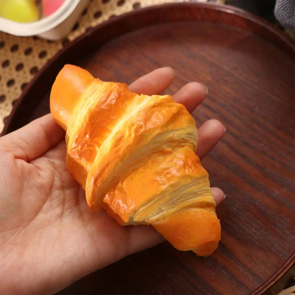 Sticky Food Artificial Bread Fake Simulation Hand Relax Croissant Squishy Slow Rising Cartoon Soft Rebound Birthday Gift