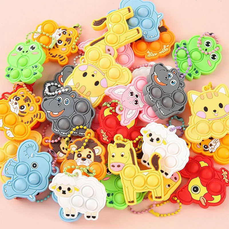 10/30/50/100pcs Animal Bubble Pressing, Pressing, Rebounding, Stress Relieving, Healing Small Items Stress Relief Toys Squeeze view 2