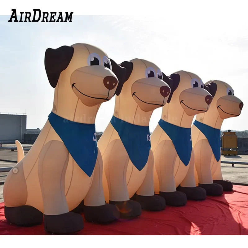 4m13.2ft inflatable dog bulldog Dalmatian Labrador Samoyed Golden Retriever Boxer Poodle mascot balloon for zoo Pet shop adverti