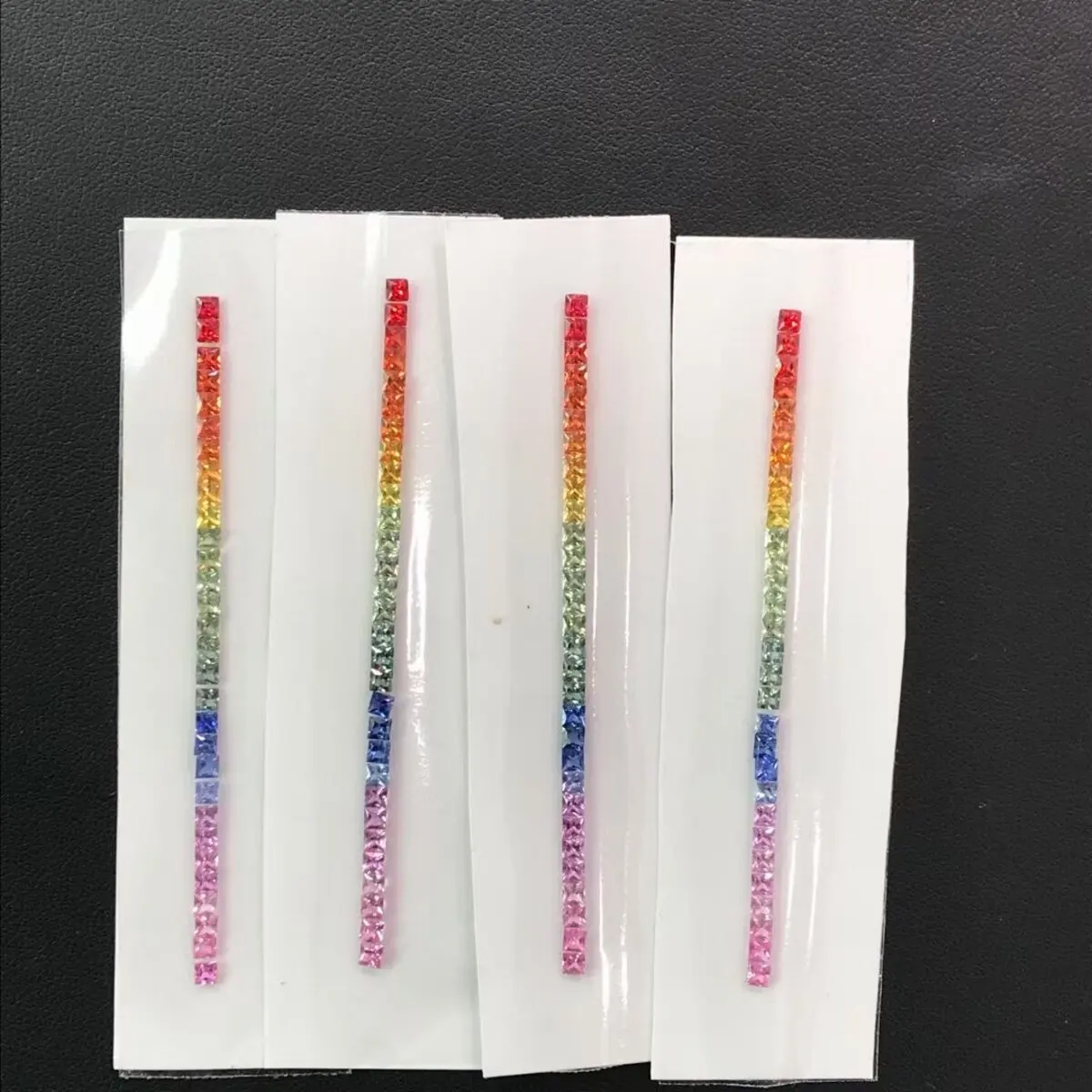 Princess Square Lab Grown Sapphire Loose Gemstone Rainbow Gradient Color 30pcs/60pcs For Jewelry And Craft Settings