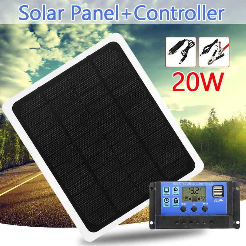 5.5W Solar Panel Outdoor Mobile Phone Charging Power Generation Cross-Border Car Camping IP014 Solar Panel Portable Pover Bank