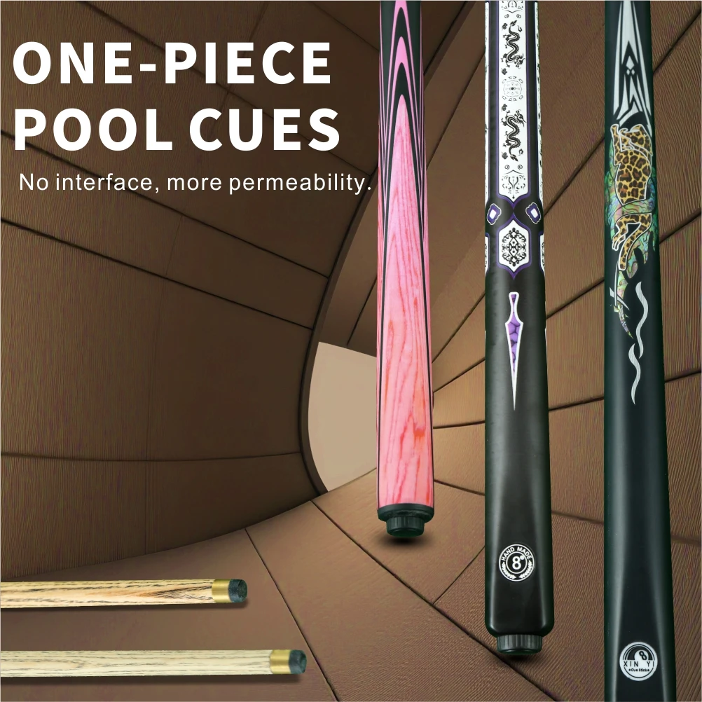

2025 New Arrival Billiard Cues One Piece Snooker Cue 10mm Tip Size Ash Wood Shaft Smooth Handle Snooker Cue Stick