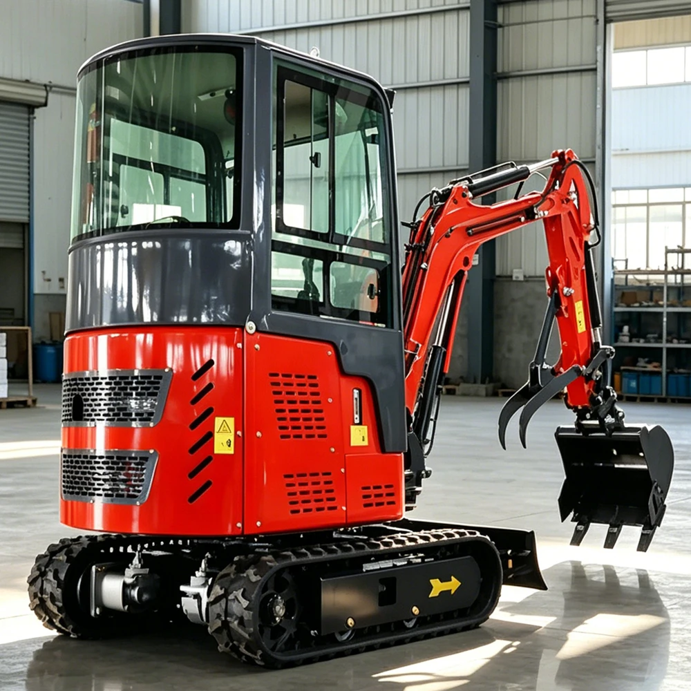 Durable Small Hydraulic Excavator 0.025m³ Bucket Customize Diesel Mini Digger Swing Boom for Drainage Ditch Work view 4