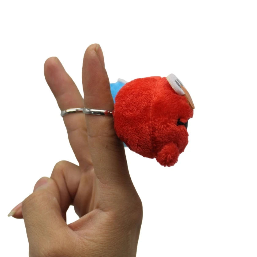 2piece classical Elmo and Cookie Monster finger ring plush soft toys Sesame Street finger ring toys Children Educational Toys