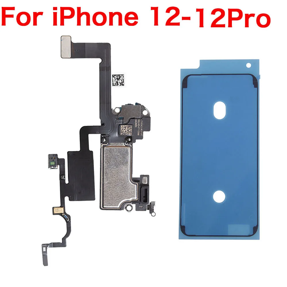 Ear Speaker Flex Cable With Proximity Light Sensor For iPhone X XR XS 11 12 Mini Pro MAX And Waterproof Tape