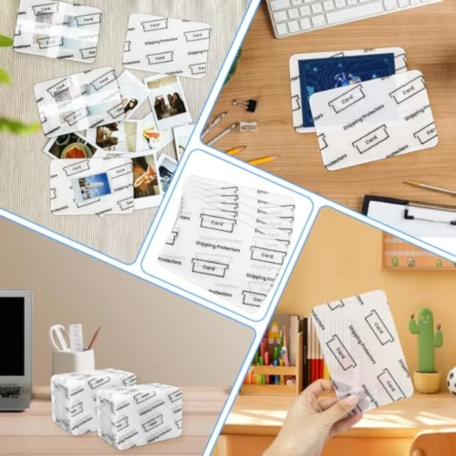 150 حزمة من بطاقات التداول الشحن Protecto4 ''x 6'' البلاستيكية الرياضية البطاقات البريدية حماية مع ملصق الختم سفينة تجارة البلاستيك الصلب