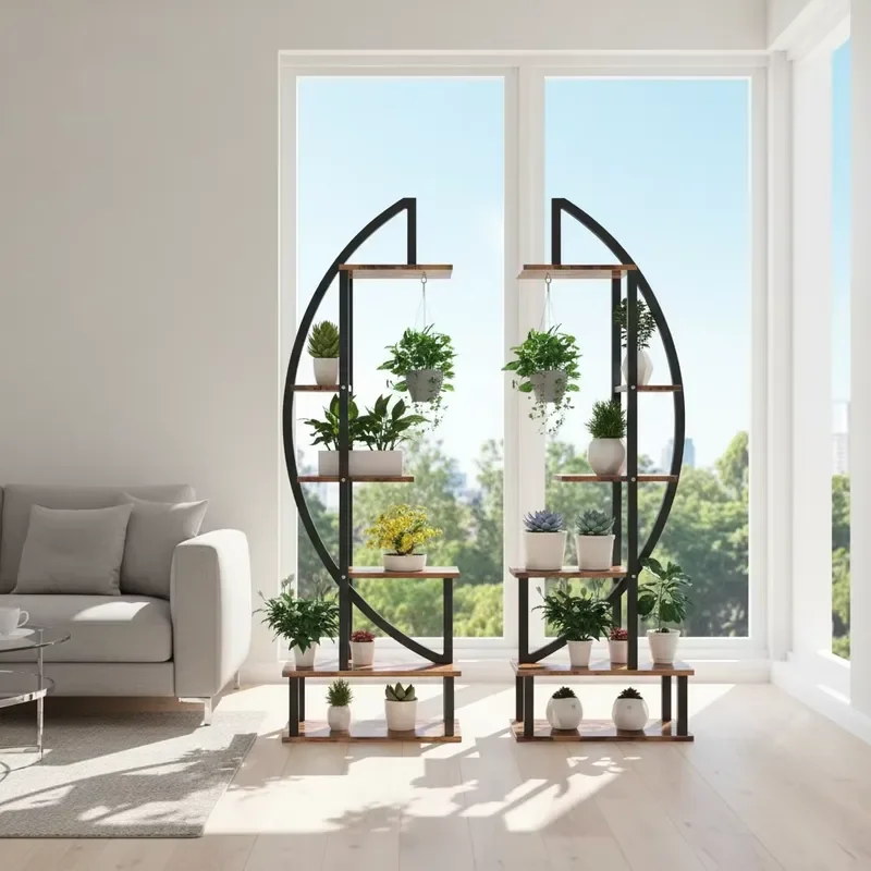 Large Metal Flower Pot Rack Modern Indoor Balcony Display Stand Durable Eco Friendly Plant Holder Shelf New Arrival Home