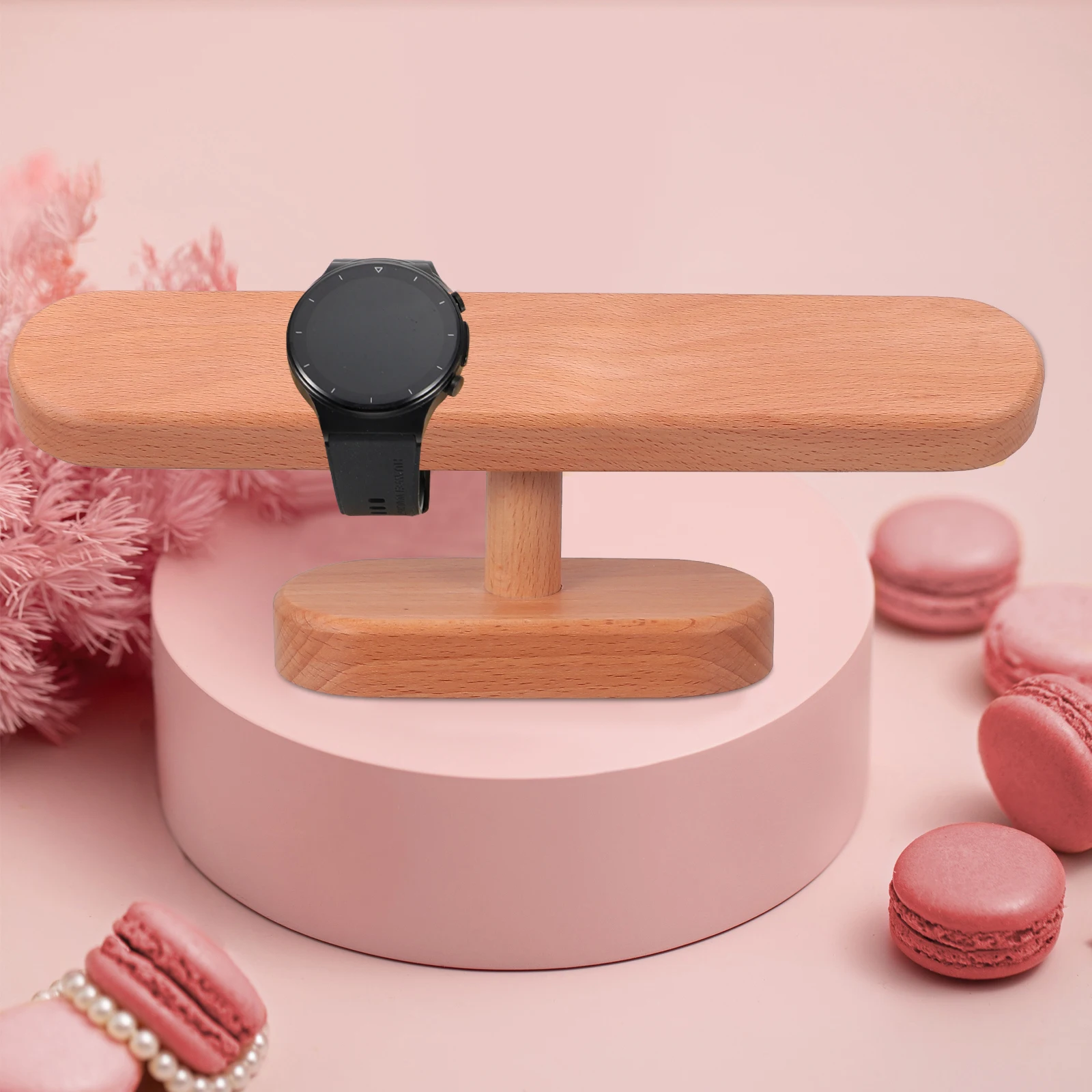 

Wooden Watch St Jewelry Storage Rack Necklace Bracelet Display Smooth Texture Quality Material Beautiful Design