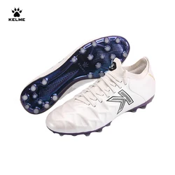 KELME Soccer MG Shoes Calf-Skin Cleats Match Artificial Grass Slip-Resistant  Cushioning Training Football Shoes ZX80121058