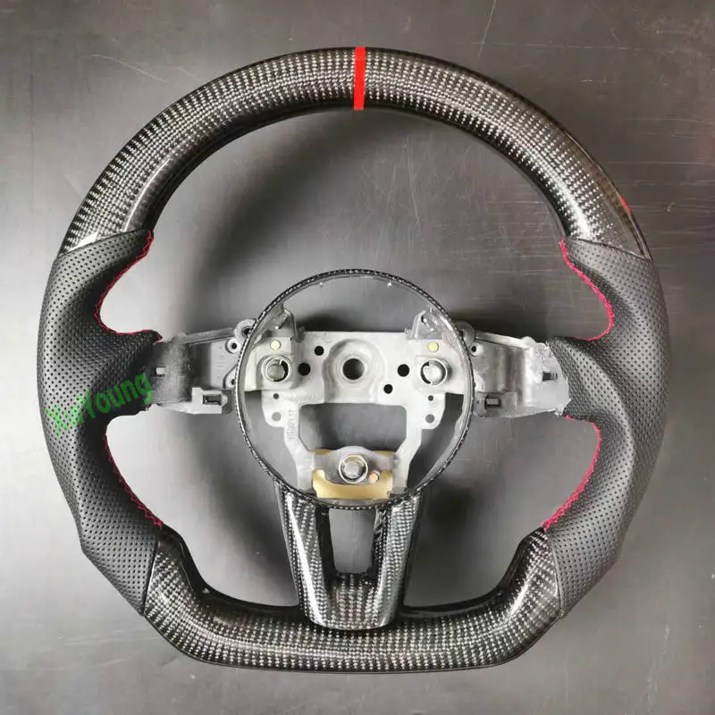 Promotion 100% Carbon Fiber With Leather Steering Wheel For Mazda MX-5 MX5 Roadster