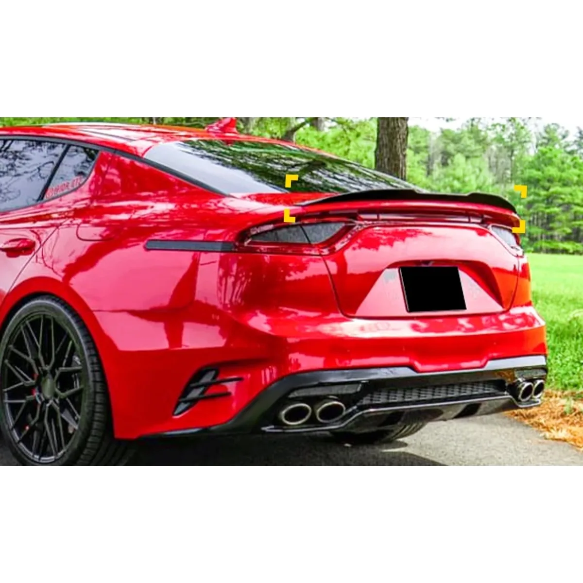 Per KIA Stinger 2017-2023 Body Kit posteriore tronco Spoiler in fibra di carbonio Look Sport Style posteriore tronco Spoiler ala posteriore