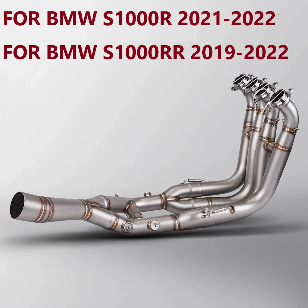 Motorrad Auspuff Vorne Link Rohr Moto Escape Rohr Anschluss 60mm Schalldämpfer Slip Auf Für BMW S1000RR S1000R 2019 - 2023