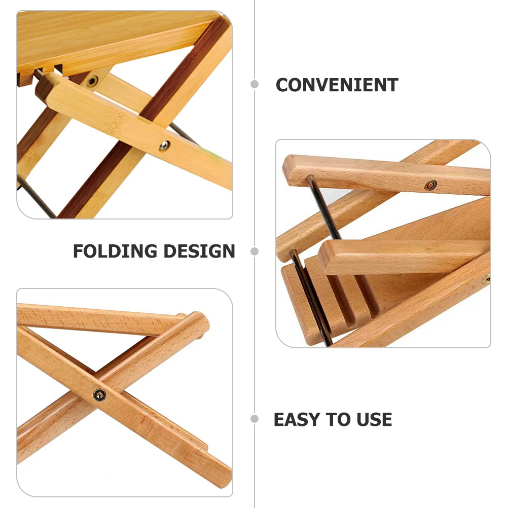

Guitar Footstool Folding Adjustable Wood Foldable Storage Bag for Stools Adults