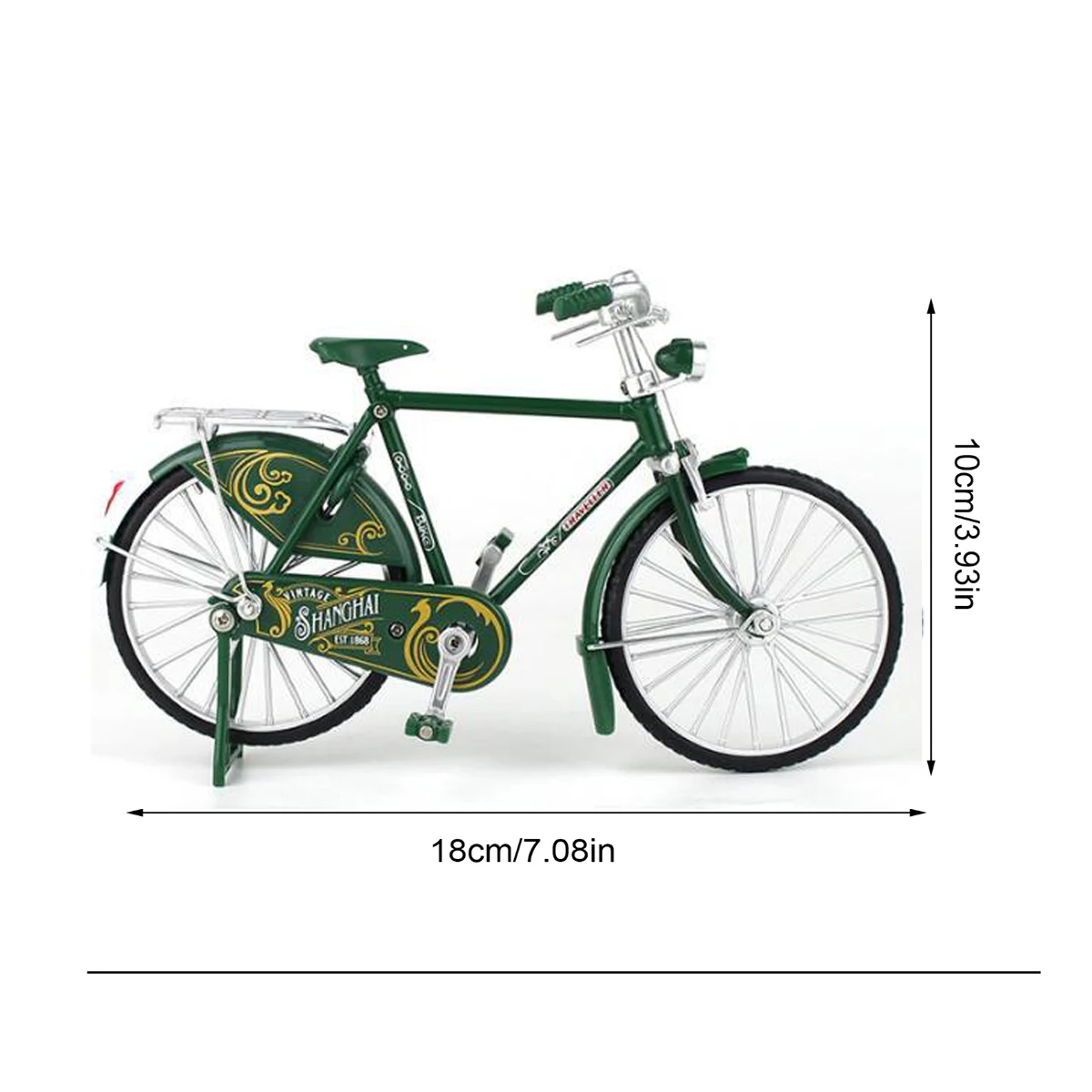 New 1:10 Mini Alloy Model Bicycle Diecast Metal Finger Mountain Racing Black Green Man Bike Adult Simulation Collection Toys