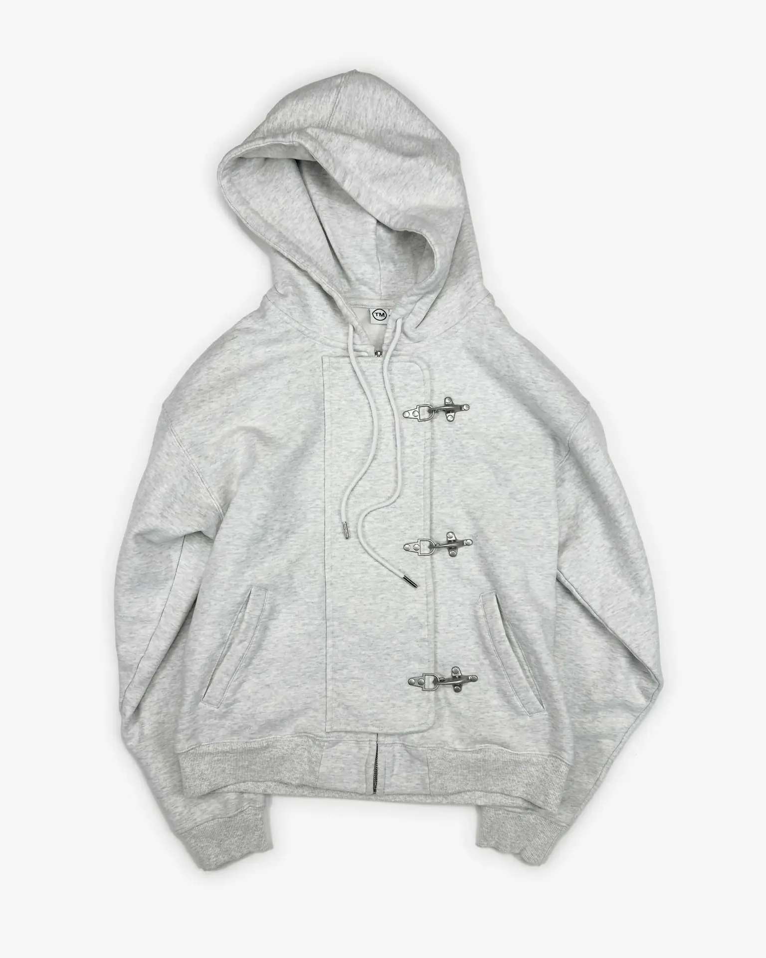 Y2K American Vintage Washed Streetwear Hoodie Women Hook Clasp Zip Up Drawstring Loose Winter Outerwear Casual Daily Wear 2026