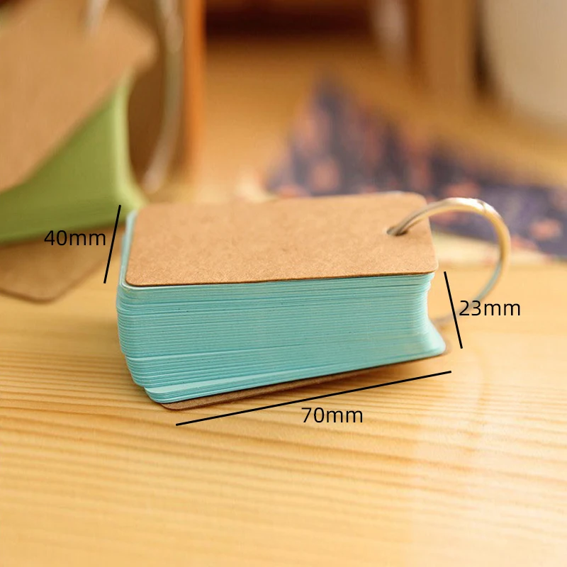 1 kawaii Portable Notepad Portable Word Book Card Loose-leaf Book Cute Korean Creative Ring Note Pad for College Students