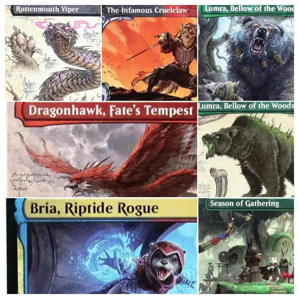 

'Lumra, Bellow of the Woods' [BLB] Mgical proxy Game Black Top Quality Proxy Playing Cards Board Game Trading Cards