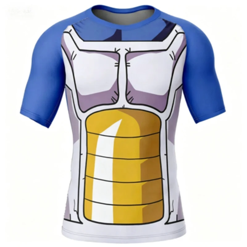2026 Dragon Ball Dinosaur Team Joint Tight Sports T-shirt Double IP Printed Quick Drying Summer Top