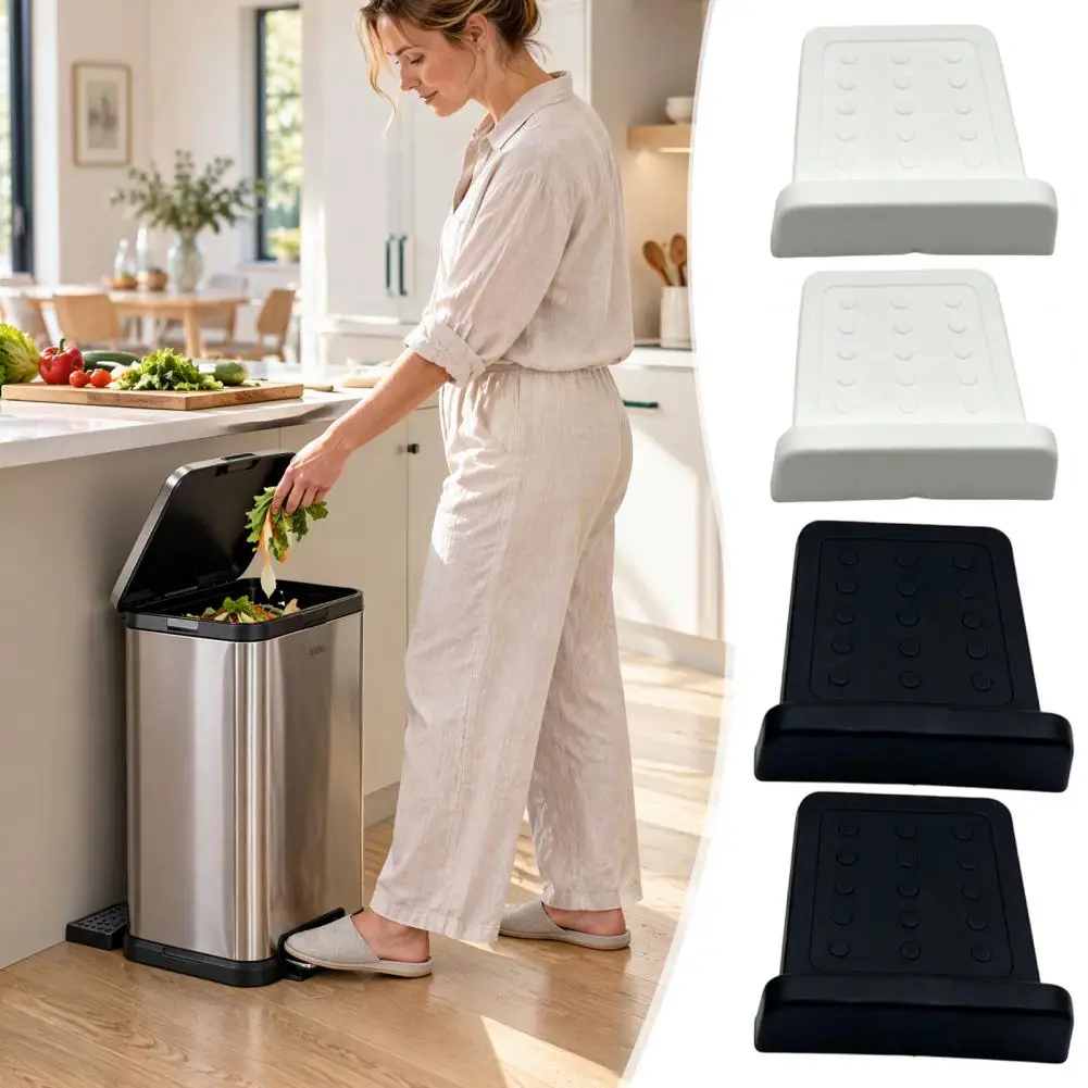 Garbage Wall Guard 2pcs Trash Wall Protectors No-drill Garbage Bin Bumpers Kitchen Office Floor Stoppers to Prevent Moving