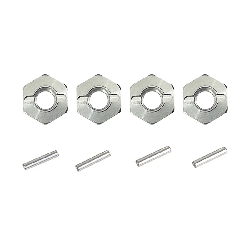 Adaptador de cubo hexagonal de rueda de Metal, 4 Uds., 12mm, para MJX Hyper Go H16 16207 16208 16209 16210 14301 14302 RC, piezas de mejora de coche