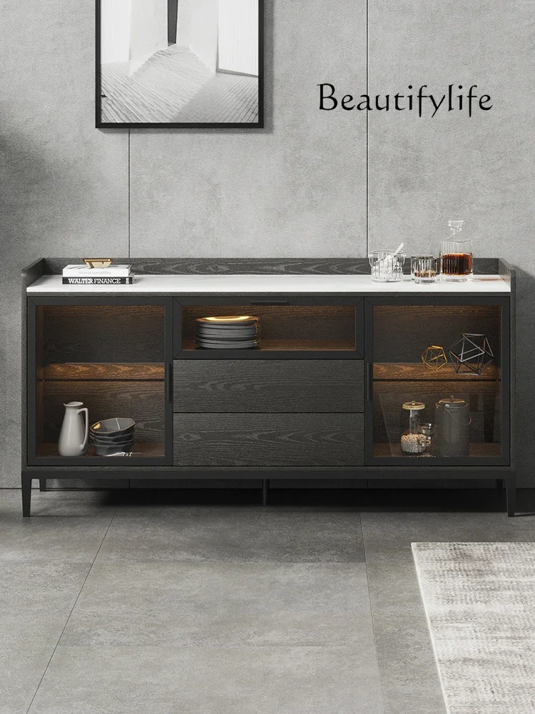 

Nordic Stone Plate Sideboard Cabinet Home Integrated Wall Simple Storage Cabinet