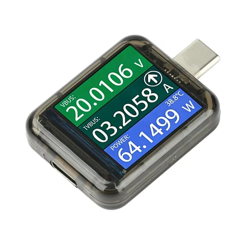  Type C Power Meter Voltmeter Current Charging Power Detectors DC4.5-48V 6A
