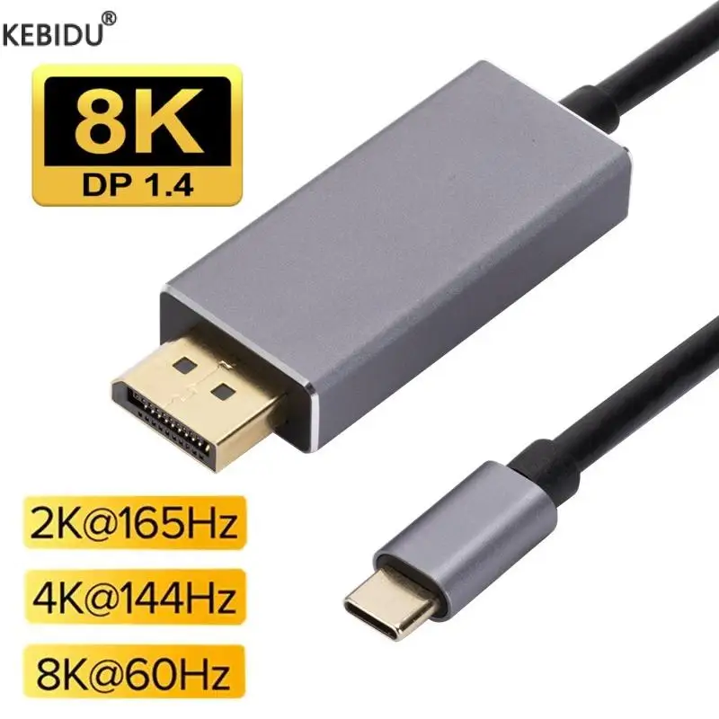 USB-C to DisplayPort Cable 8K@60HZ DP Type C to 4K 120Hz Display port Cable Thunderbolt 3/4 For MacBook Air Pro Samsung Dex