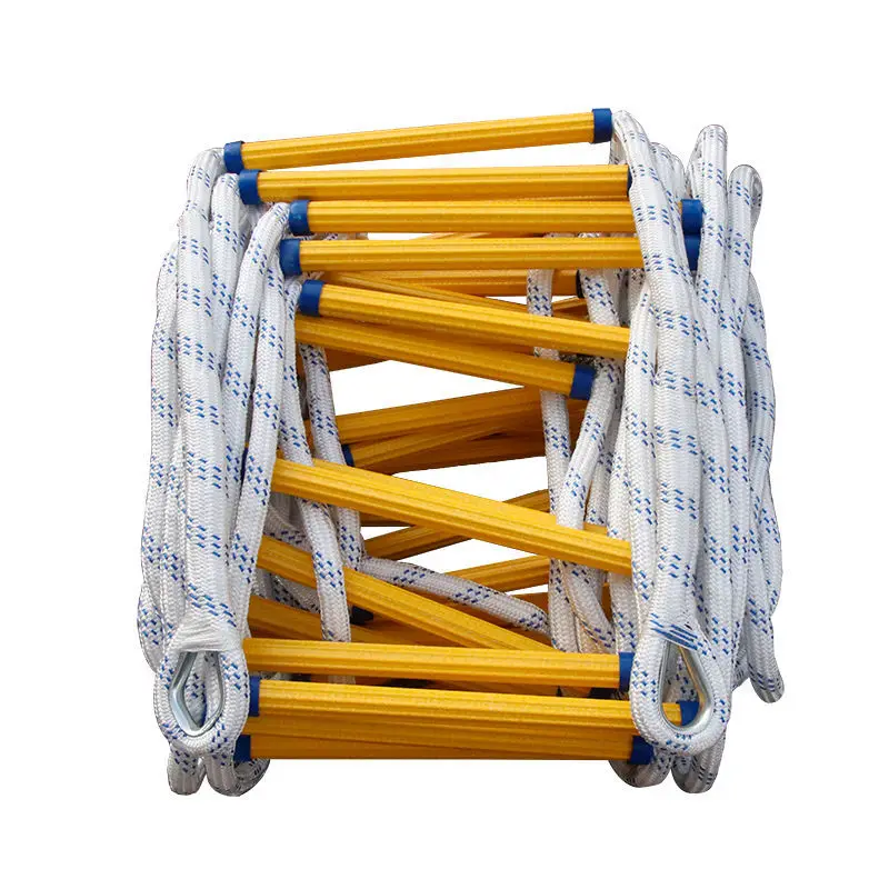 5M Rope Ladder Evacuation Ladder Insulated-Ladder Rescue Ladder Rock Climbing Anti-Skid Engineering Emergency Evacuation