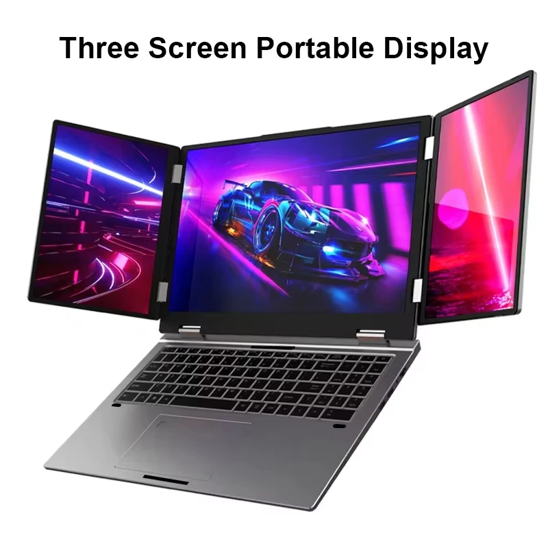 GLF-3P Triple Screen Gaming Laptop 16+10.5+10.5‘’ Touchpad Intel Core i7 computer 1260P 64GB RAM 2TB fingerprint+face Laptops