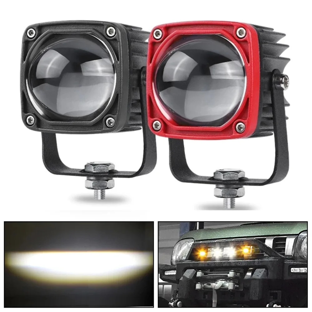 

2Inch Lens Led Work Light 6000K White/ 3000K Yellow Car Truck Off Road Motorcycle 8D Lens Led Work Light Spotlight 12V 24V