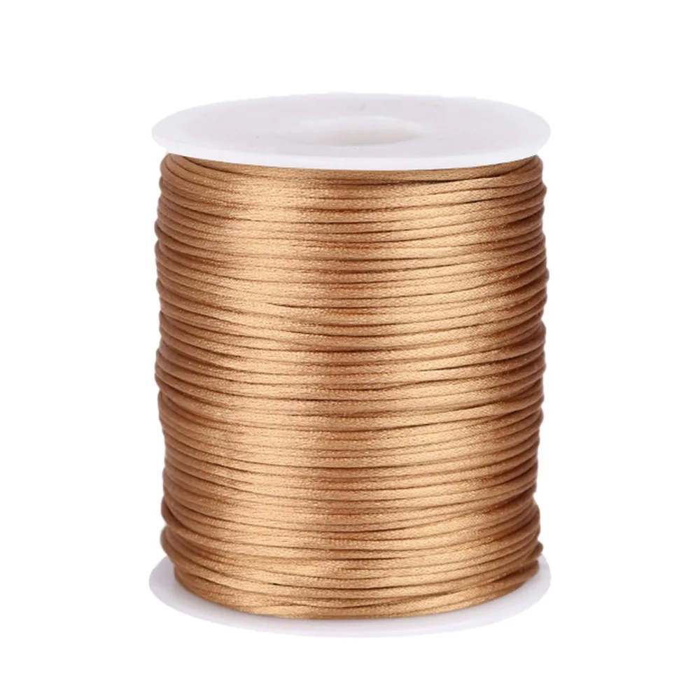 New 1.5mm Satin Cord 100M Solid Color Silk Rope Silk Thread