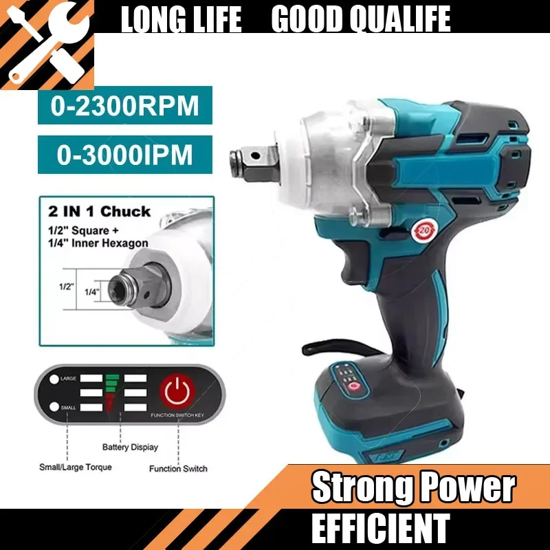 

Горячая отвертка DTW600, бесщеточная электрическая отвертка, перезаряжаемая дрель, совместимая с Makita, с инструментами 18 В