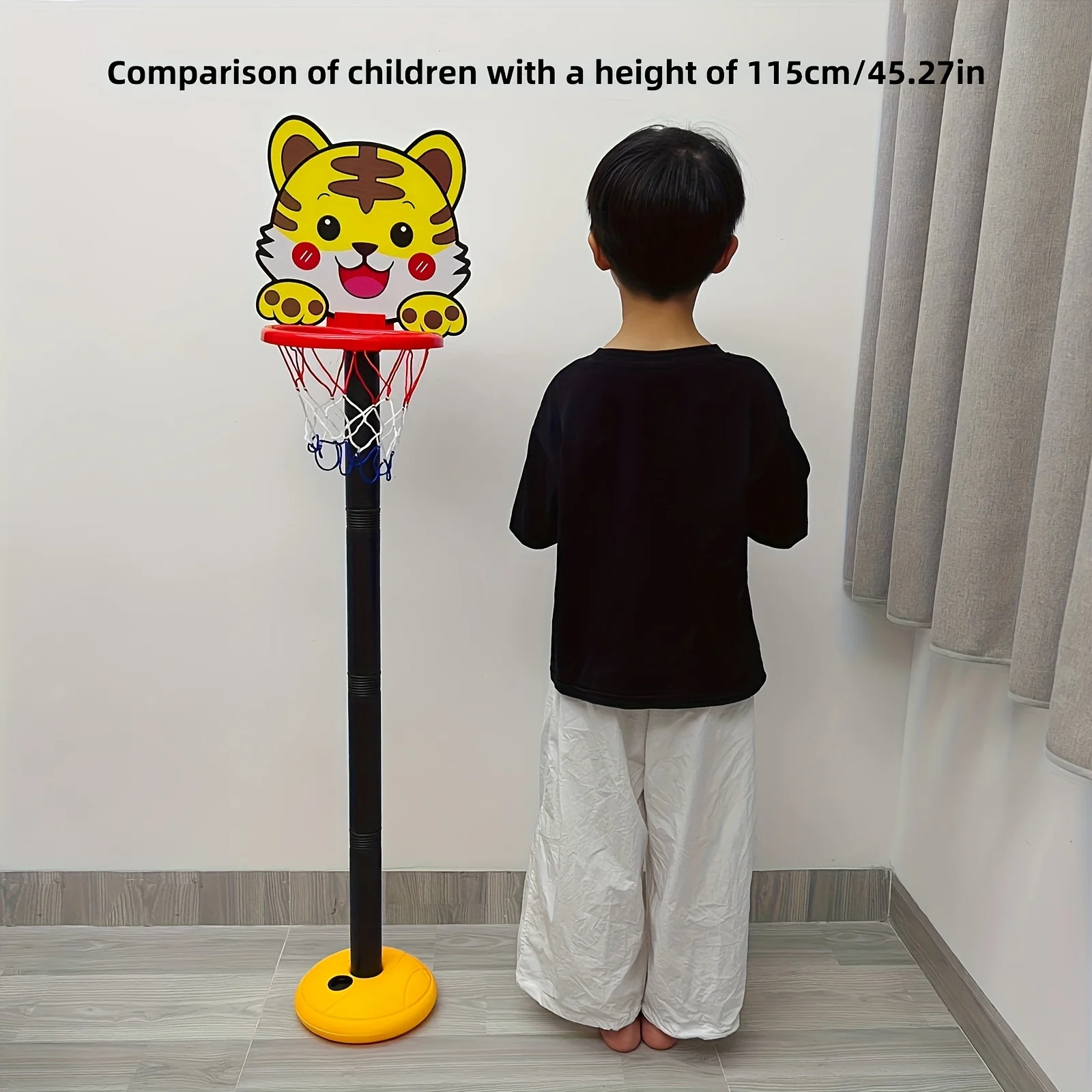 حامل كرة سلة للأطفال بارتفاع قابل للتعديل - مزيج من الملاهي في الأماكن المغلقة والخارجية وإطار كرة السلة للألعاب الخارجية