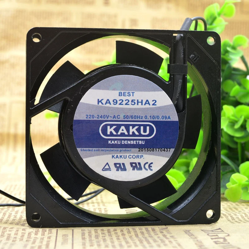 

Y+for New KAKU KA9225HA2 AC 220V 0.10/0.09A 2 WIRE cooling fan#QW