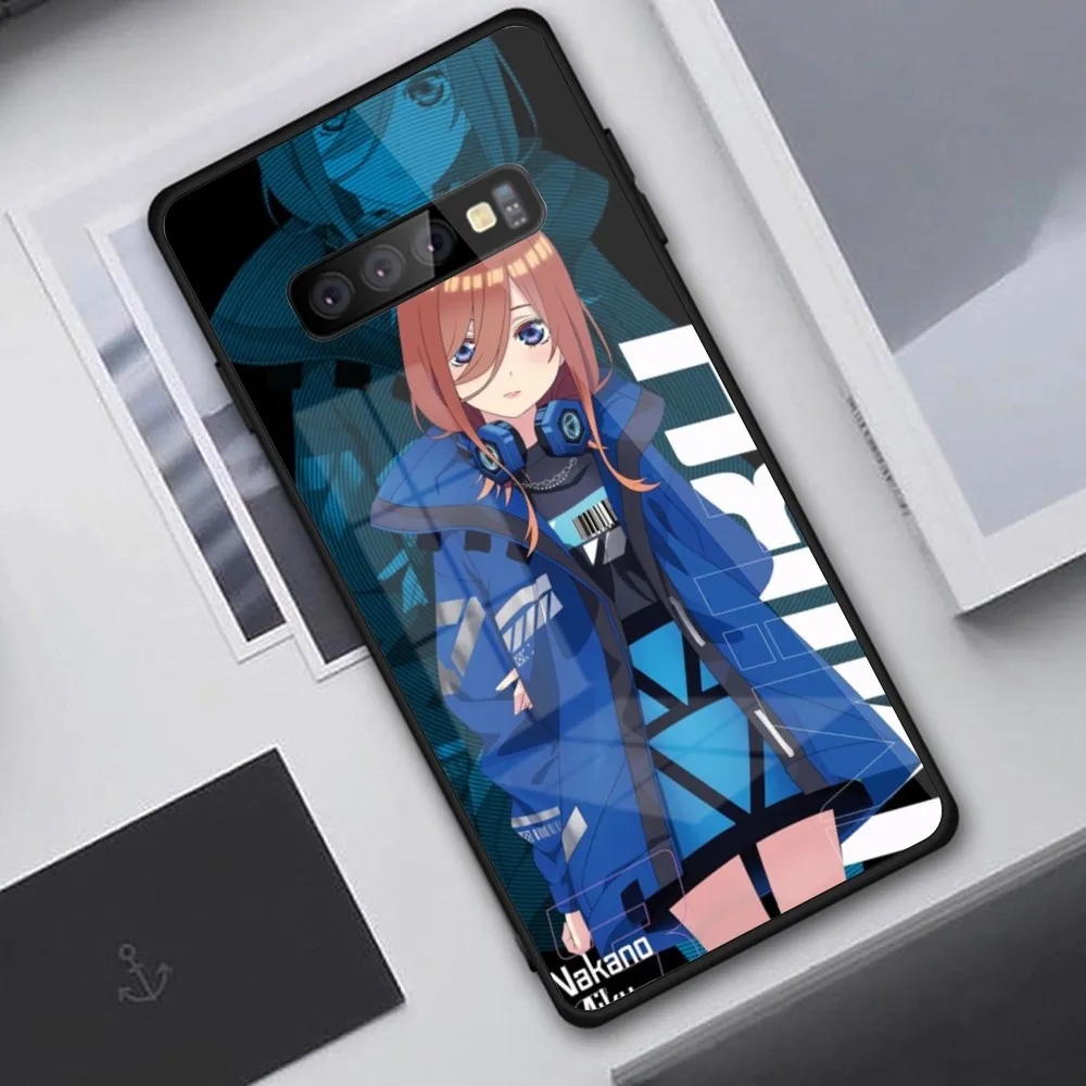 Nakano Miku Mobile Cell Phone Case for Samung S23 S22 S21 Pro Ultra A13 A33 A53 NOTE 20 PC Glass Phone Cover Funda