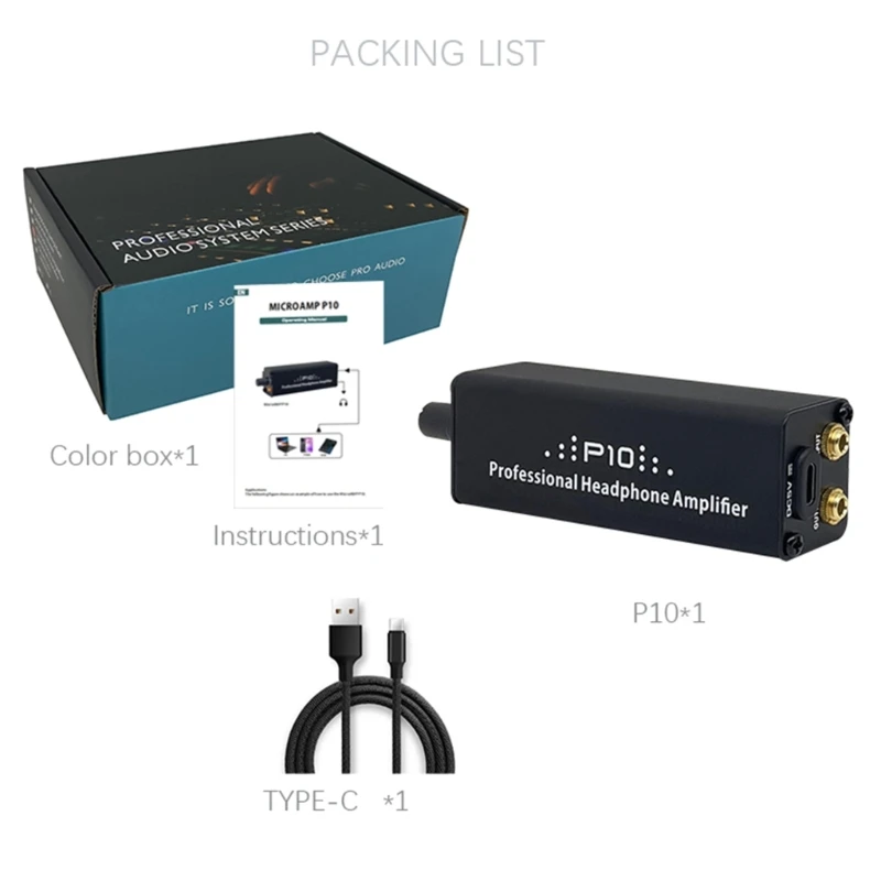 Professional In Ear Monitoring Amplifiers Headphone Amplifiers with Belt Pack Clip for On Stage Musicians 3.5mm Output