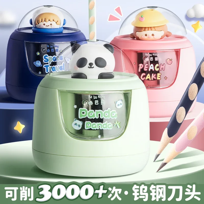 Cartoon Cute Children Elementary School Students Automatic Pencil Sharpener Electric Pencil Sharpener