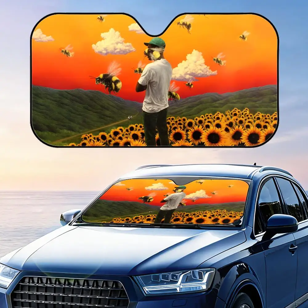 

Солнцезащитный козырек Tyler Flower Boy, многоразовый, из алюминиевой фольги, с защитой от ультрафиолета, трехслойная теплоизоляция, солнцезащитный экран для лобового стекла