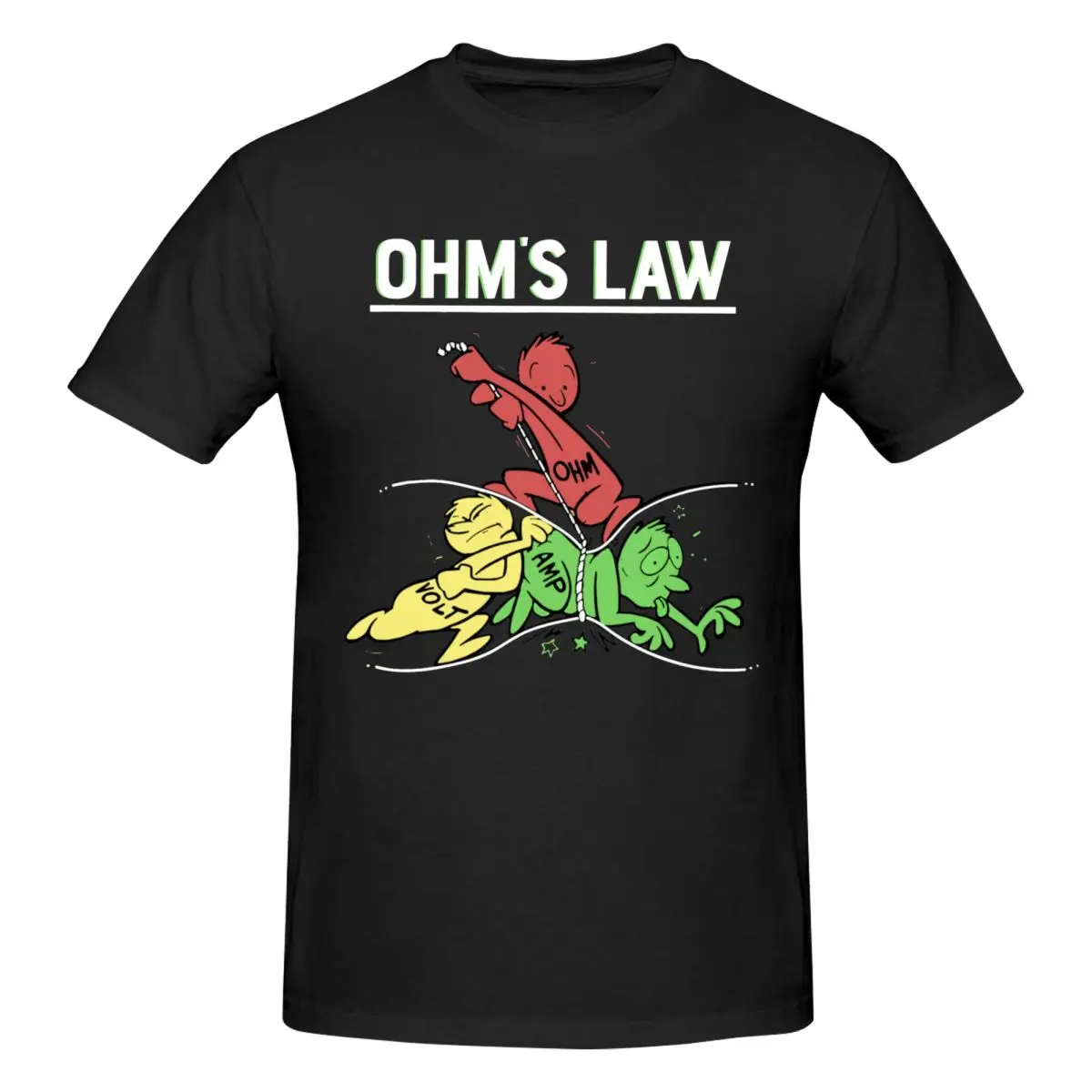 Men Ohm'S Law Electricity Ohm Volt Amp T Shirt Streetwear Plus Size Cotton Crewneck Sleeve Custom Shirts