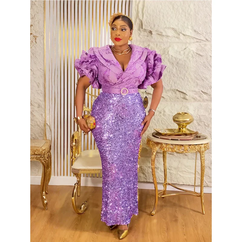 

New Sequin Dress Hot-Selling Women's Plus Size Party Evening Gown