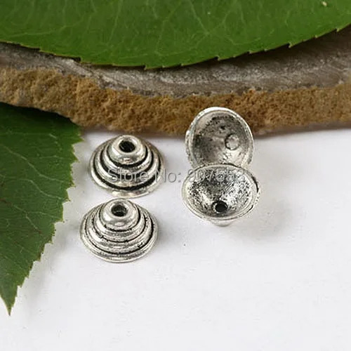 50pcs 10mm Tibetan Silver Peg-top Bead Cap Findings 2colors To Pick Charms for Jewelry Making