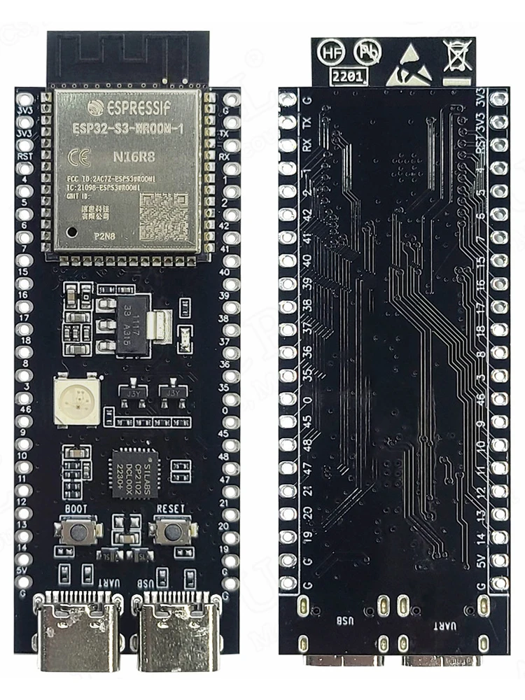 Płytka rozwojowa ESP32-S3 CP2102 Type-C 44Pin BT 2.4G Moduł Wifi 8MB PSRAM 16MB FLASH dla Arduino ESP32-S3-DevKitC-1 N16R8 — zdjęcie produktu 7