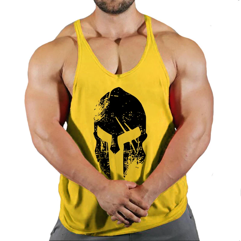 Men's solid color fitness trend print pattern loose thin belt vest breathable and comfortable sleeveless basketball vest image 6