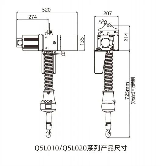 200 كجم رافعة كهربائية بسلسلة رافعة رفع رافعة ذكية محرك سيرفو الزائد وحماية انقطاع التيار الكهربائي