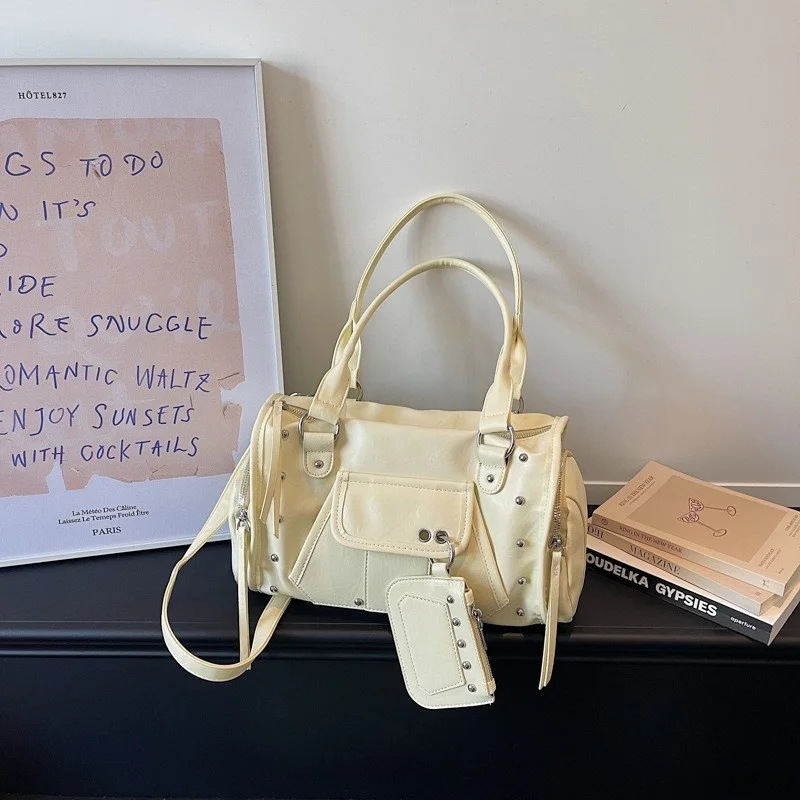large-capacity-bowling-bag-women's-2026-new-summer-crossbody-pillow-bag-single-shoulder-rivet-bag-fashionable-sewing-line