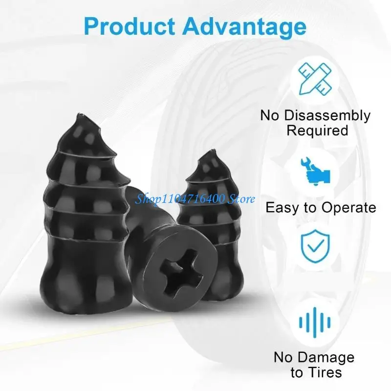 

y1gd Strong Rubber Tire Puncture Repair Tool Universal Tool for Vacuum Tires Quick Fix without Removal Portable for Vehicles